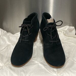 Toms Lace-Up Ankle Boots Black Size 11